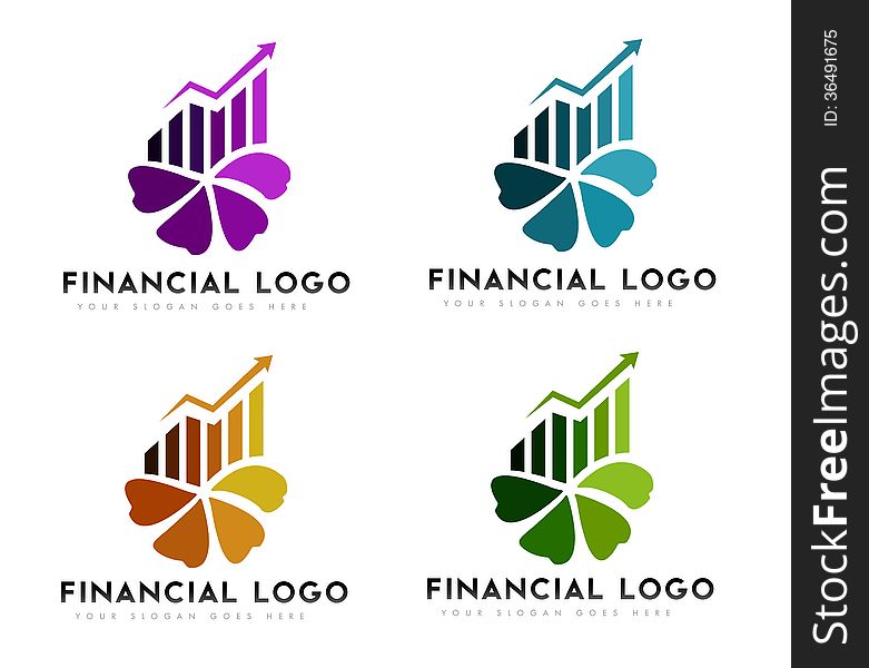 An illustration of a business company logo representing an abstract financial flower. An illustration of a business company logo representing an abstract financial flower