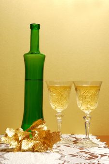 Wine Glass And Bottle Of Wine Royalty Free Stock Image Wine Glass And Bottle Of Wine Royalty Free Stock Image