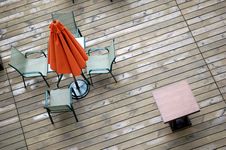 Umbrella, Table And Chairs Royalty Free Stock Images Umbrella, Table And Chairs Royalty Free Stock Images