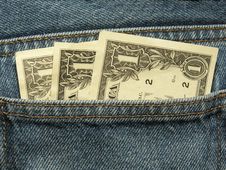 Money In The Pocket Stock Photography