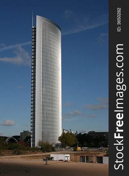 A modern building in frankfurt. A modern building in frankfurt