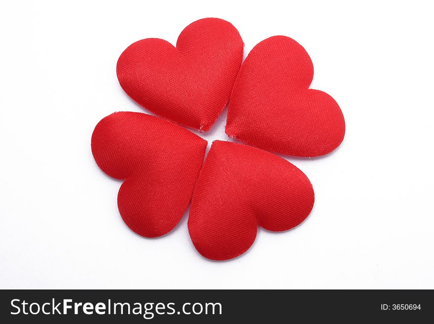 Four heart on the white background. Four heart on the white background