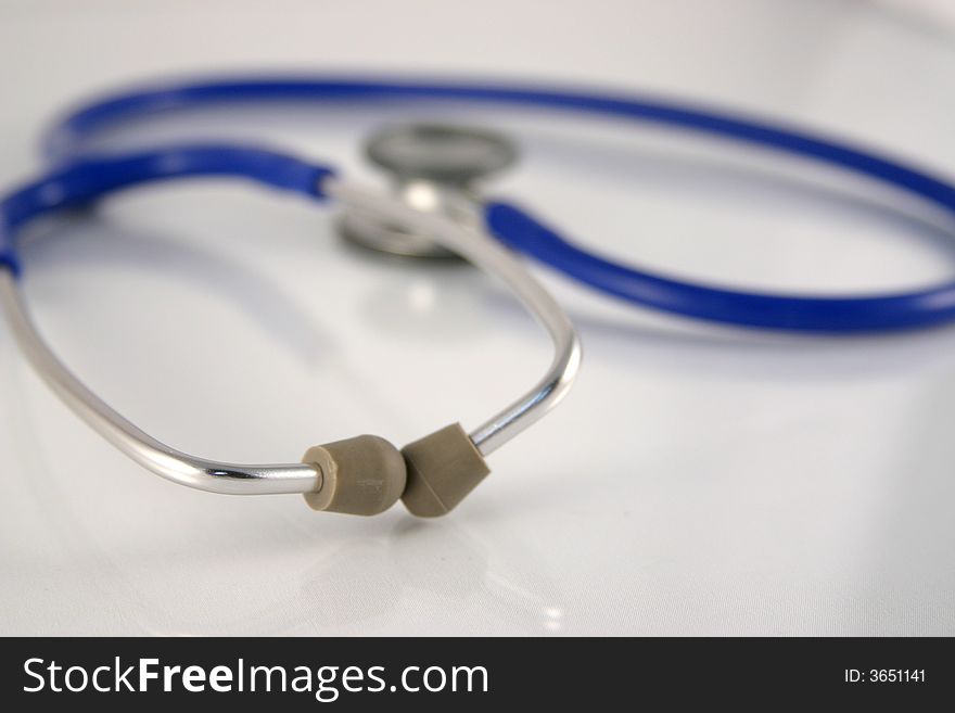 An isolated image of a stethoscope