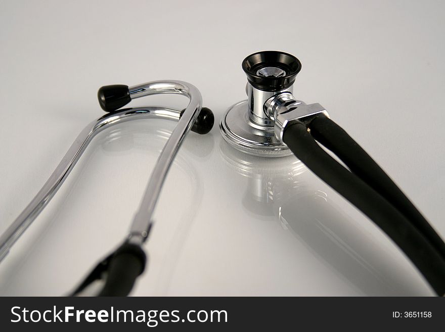 An isolated image of a stethoscope