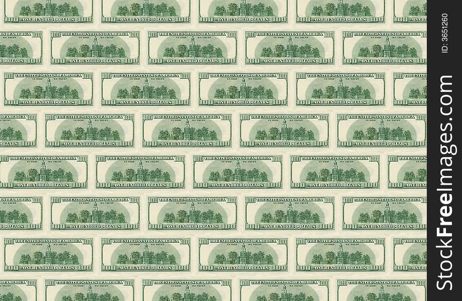 Background from dollars_underside. Dollar without serial number, very high quality