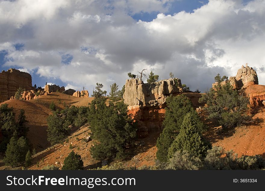 Scenic view of Dixie National Forest at Sunset