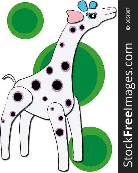 This image is a giraffe toy vector illustration. This image is a giraffe toy vector illustration.