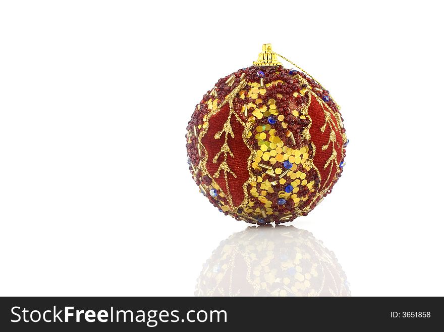 Christmas ball isolated on white background