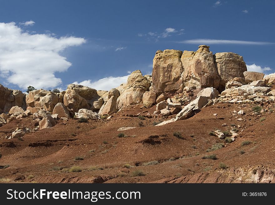 Scenic views of Capitol Reef National Park