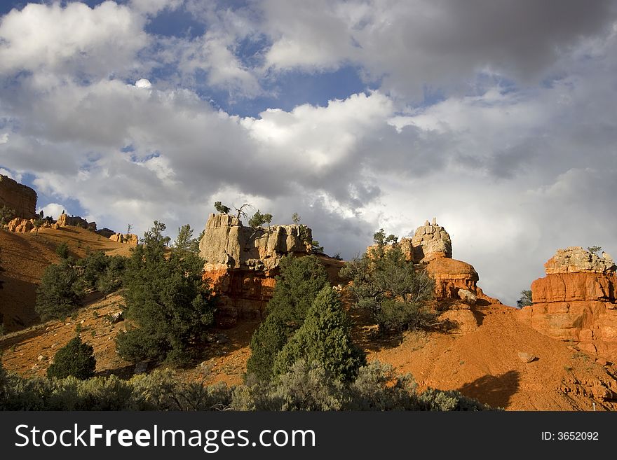 Scenic view of Dixie National Forest at Sunset