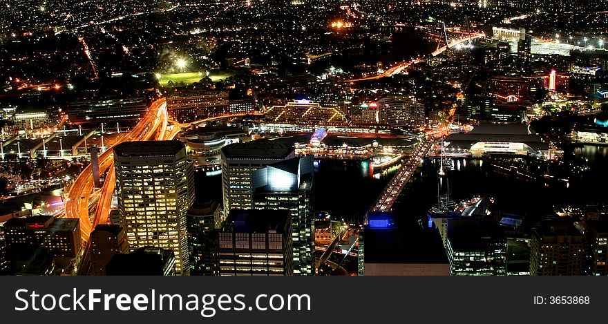 Sydney, Australia coming to life at night time. Sydney, Australia coming to life at night time