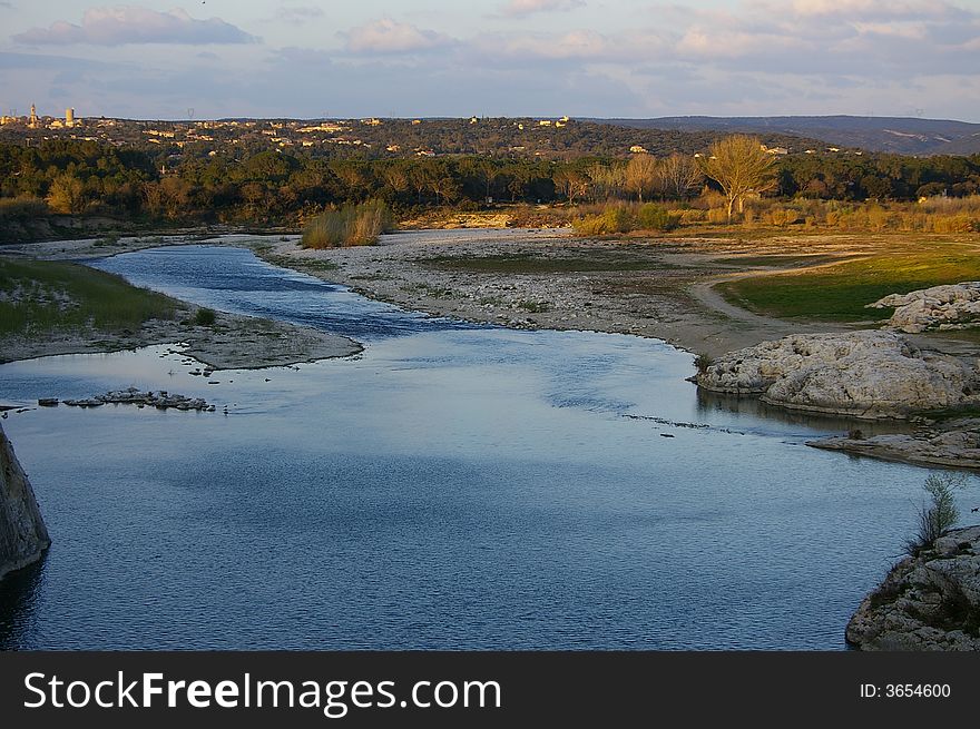 Countryside landscape, river