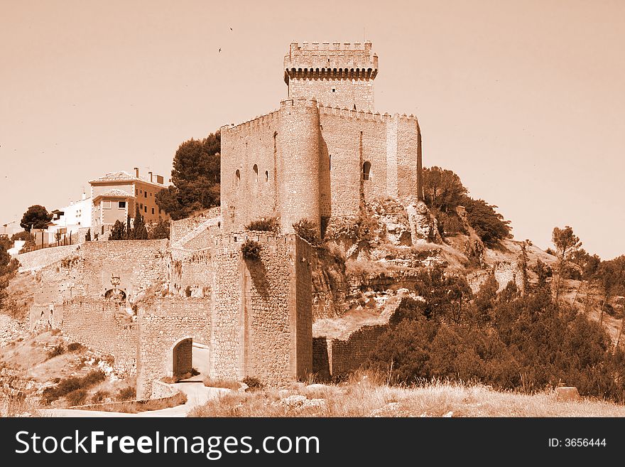 Alarcón castle, view from the third gate, Spain