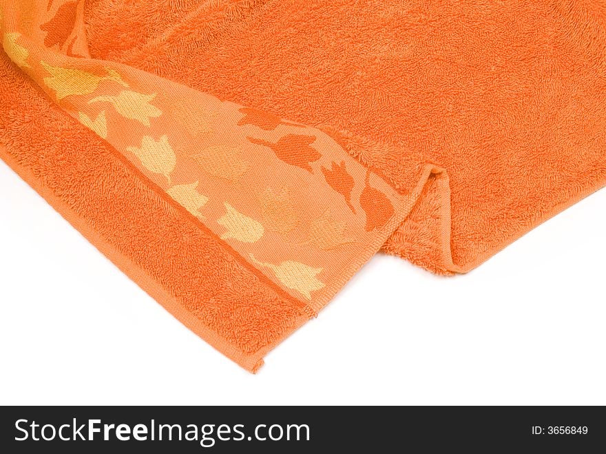 Orange towels, towel, edge, coarsely