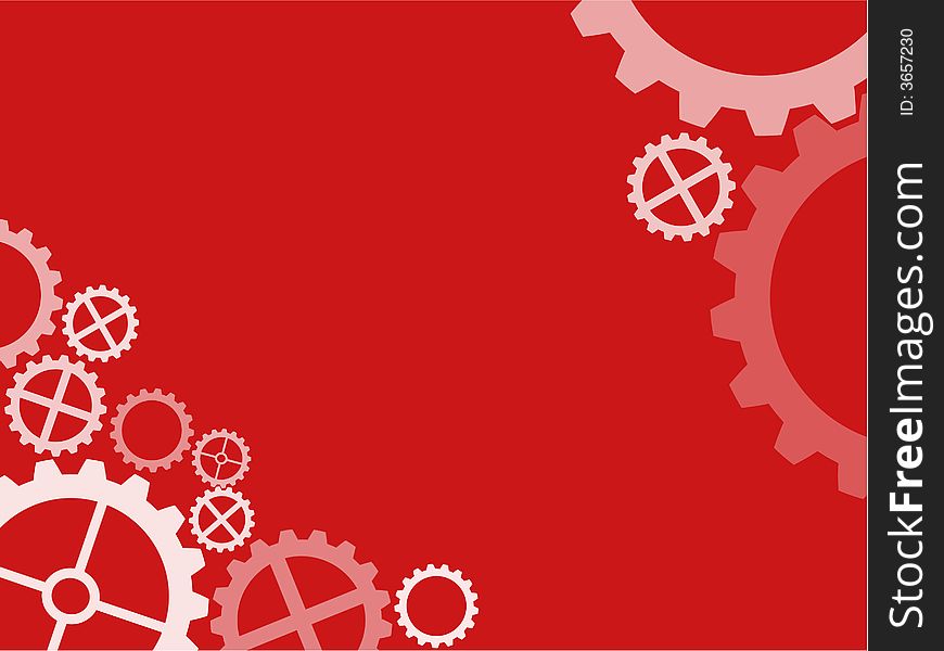 REd wallpaper background with cogwheels. REd wallpaper background with cogwheels