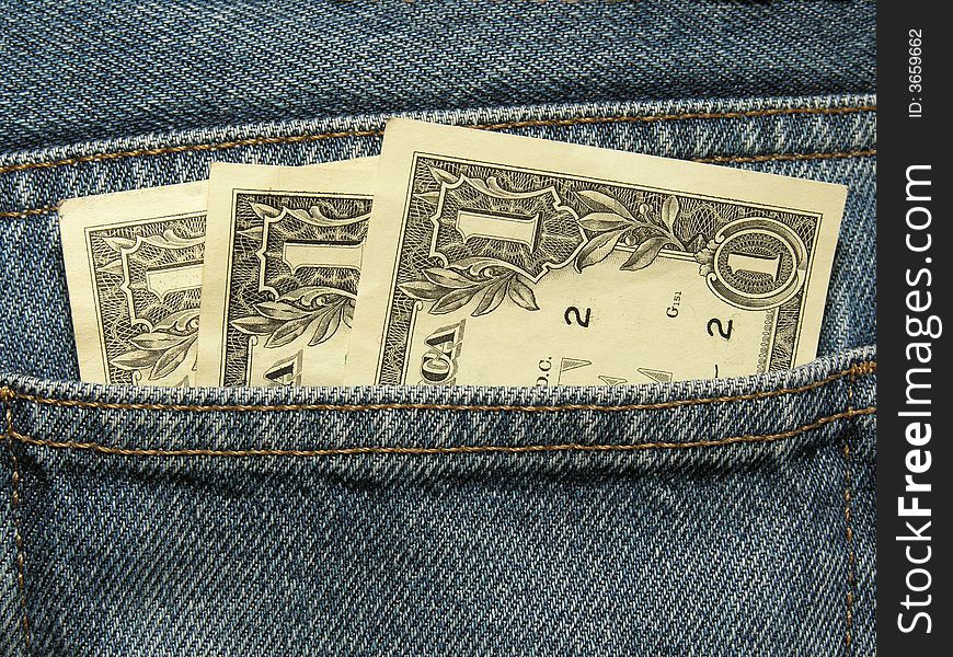 Close-up of money in the pocket 2