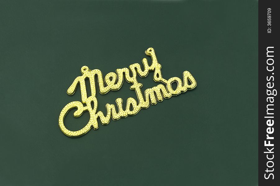 Merry Christmas on green background