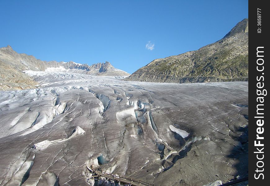 Glacier in the Alps, Austria, Tirol. One of the  favorite ski resorts. Glacier in the Alps, Austria, Tirol. One of the  favorite ski resorts.