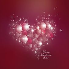 Air Bubbles And Heart Stock Images
