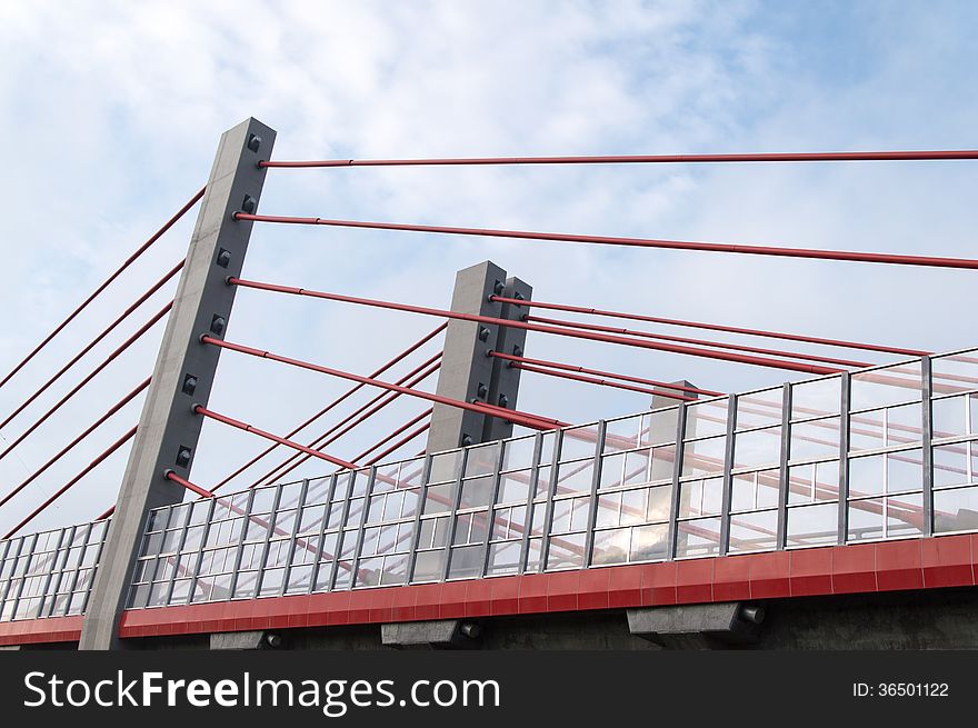 Modern bridge in Gdansk, Poland