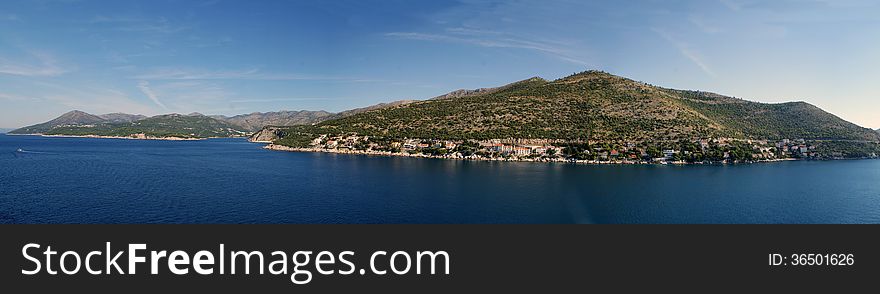 The most beautiful archipelago called Elafites (in greek islands deer), which is closely tied to Dubrovnik and throughout its history. photographed from the port. The most beautiful archipelago called Elafites (in greek islands deer), which is closely tied to Dubrovnik and throughout its history. photographed from the port