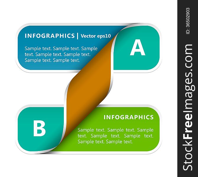 Paper Infographics illustration on white