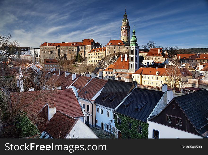 Image of Cesky Krumov and Krumlov Castle. Image of Cesky Krumov and Krumlov Castle.