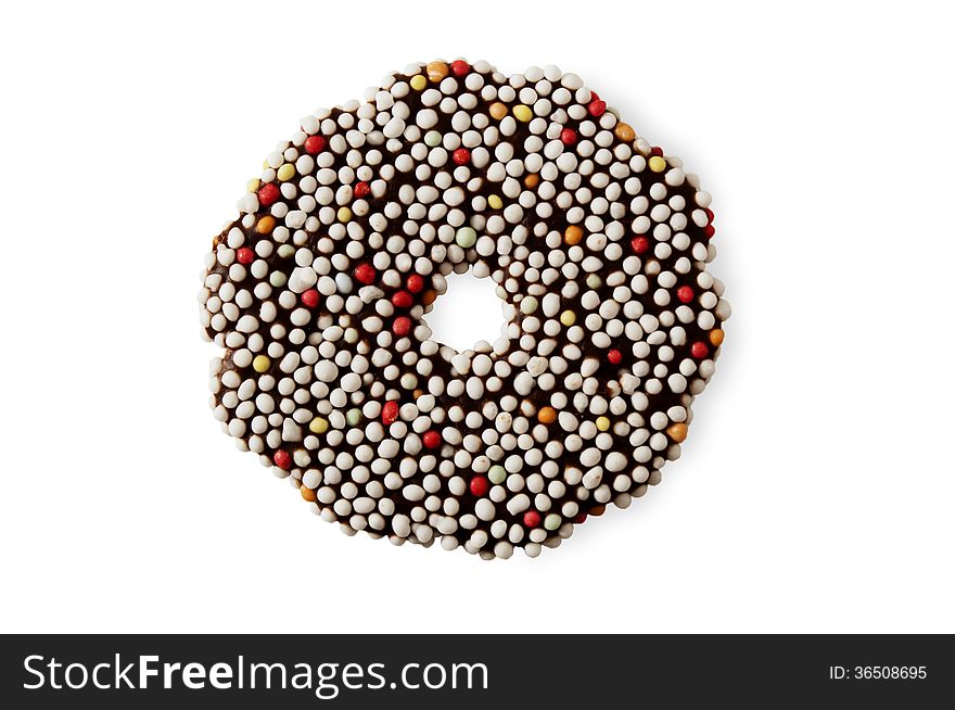 Chocolate cookies, cookies on a white background, chocolate dessert