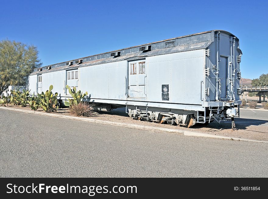 This mail car was used by the BNSF railroad to transport mail and important documents back when the mail was transported in this manner.