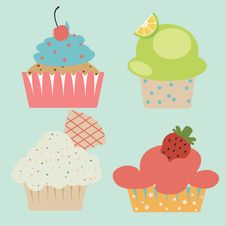 Pastel Cute Cupcake Royalty Free Stock Image