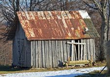 Abandoned Old Wooden Barn With Rusted Roof Royalty Free Stock Photo Abandoned Old Wooden Barn With Rusted Roof Royalty Free Stock Photo