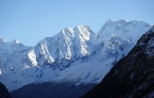 The Snowy Peaks In The Himalayas Royalty Free Stock Photo