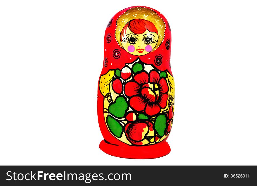 Matryoshka dolls isolated on white background