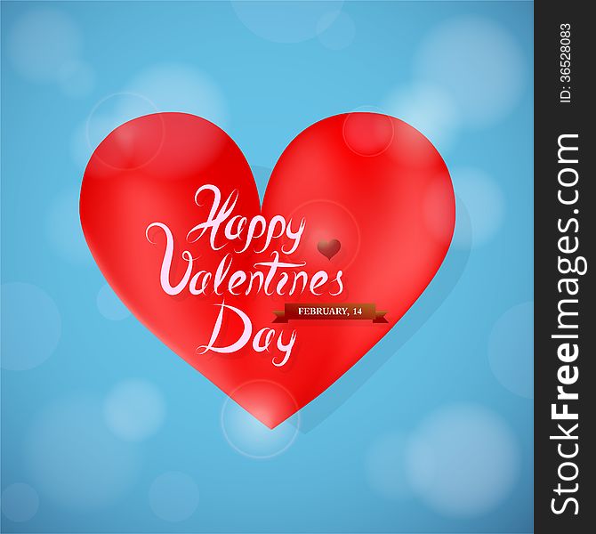 St. Valentines greeting card template. EPS-10. St. Valentines greeting card template. EPS-10