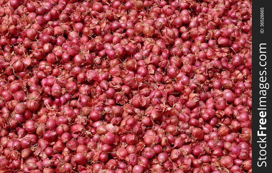 Small Red onions at whole sale market in south India. photo Taken On: January 3rd, 2014