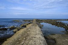 Sewage Pipe Having Their Outlet Right Into The Sea Royalty Free Stock Images Sewage Pipe Having Their Outlet Right Into The Sea Royalty Free Stock Images