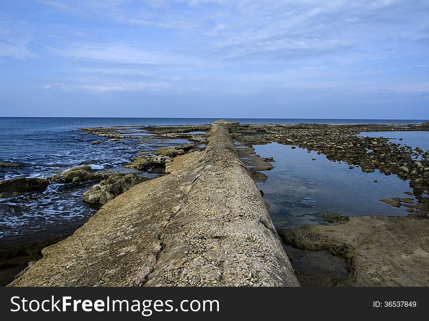 Sewage Pipe Having Their Outlet Right Into The Sea