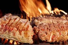 Grilled Beef Steak And Rib Steak Stock Images Grilled Beef Steak And Rib Steak Stock Images