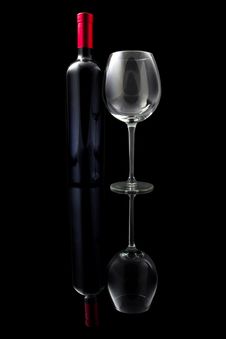 Red Wine And Empty Glass Stock Image Red Wine And Empty Glass Stock Image