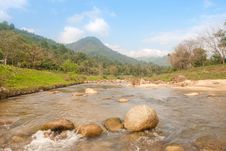 Landscape With A Mountain River Royalty Free Stock Photo Landscape With A Mountain River Royalty Free Stock Photo