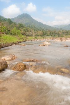 Landscape With A Mountain River Royalty Free Stock Image Landscape With A Mountain River Royalty Free Stock Image