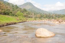 Landscape With A Mountain River Stock Image Landscape With A Mountain River Stock Image