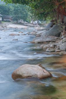 Landscape With A Mountain River Stock Photo Landscape With A Mountain River Stock Photo