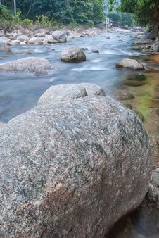 Landscape With A Mountain River Royalty Free Stock Image Landscape With A Mountain River Royalty Free Stock Image