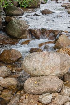 Landscape With A Mountain River Stock Photos Landscape With A Mountain River Stock Photos