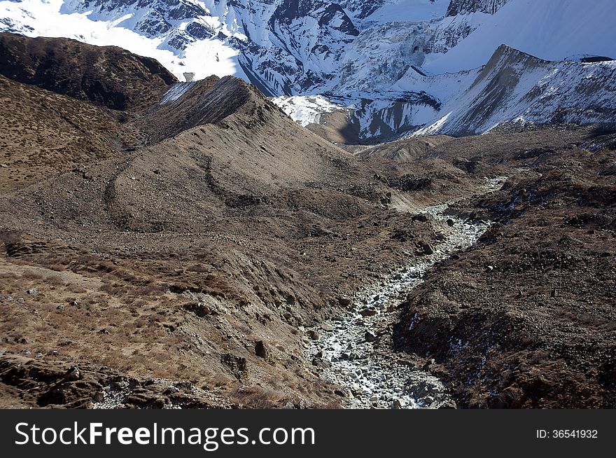 Mountains, the Himalayas, the height of about 4000 m above se