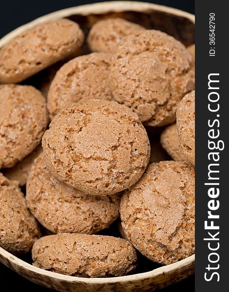 Biscotti Cookies In A Bowl, Close-up