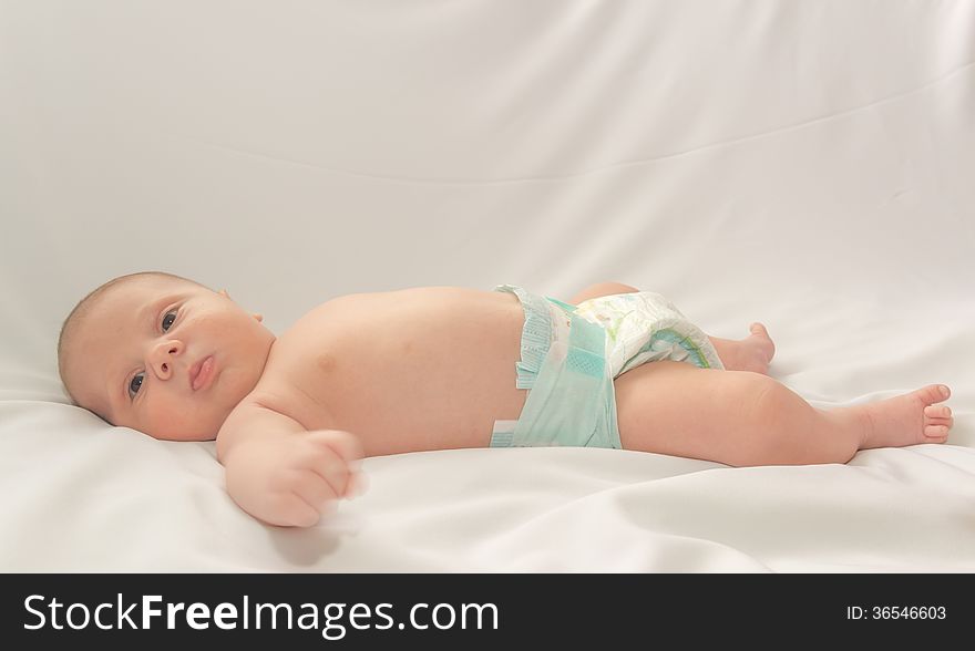 Photographed on a white baby before a dip. Photographed on a white baby before a dip