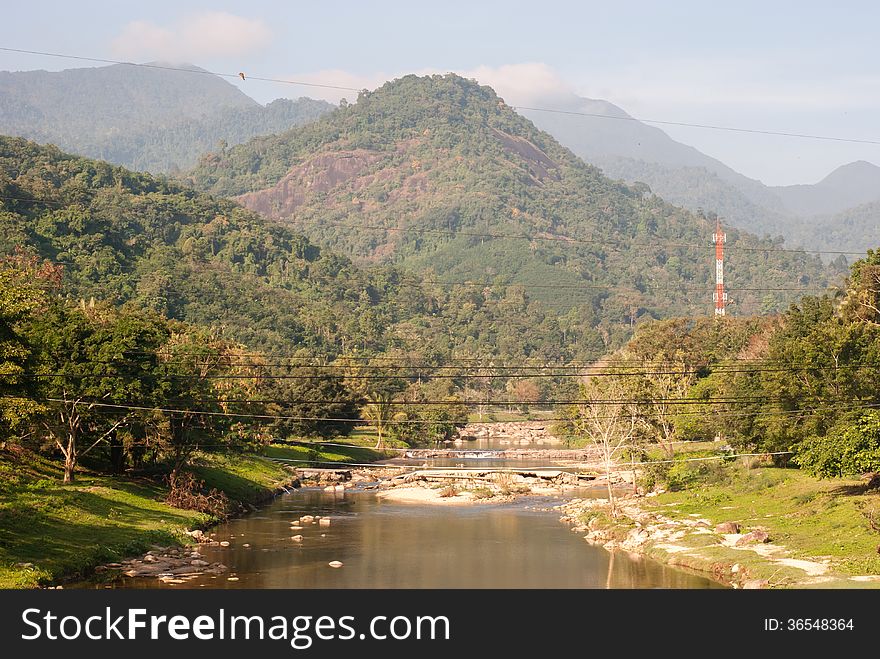 River and the mountain