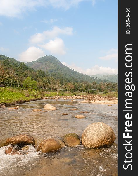 Beautiful river flow over the stone. Beautiful river flow over the stone